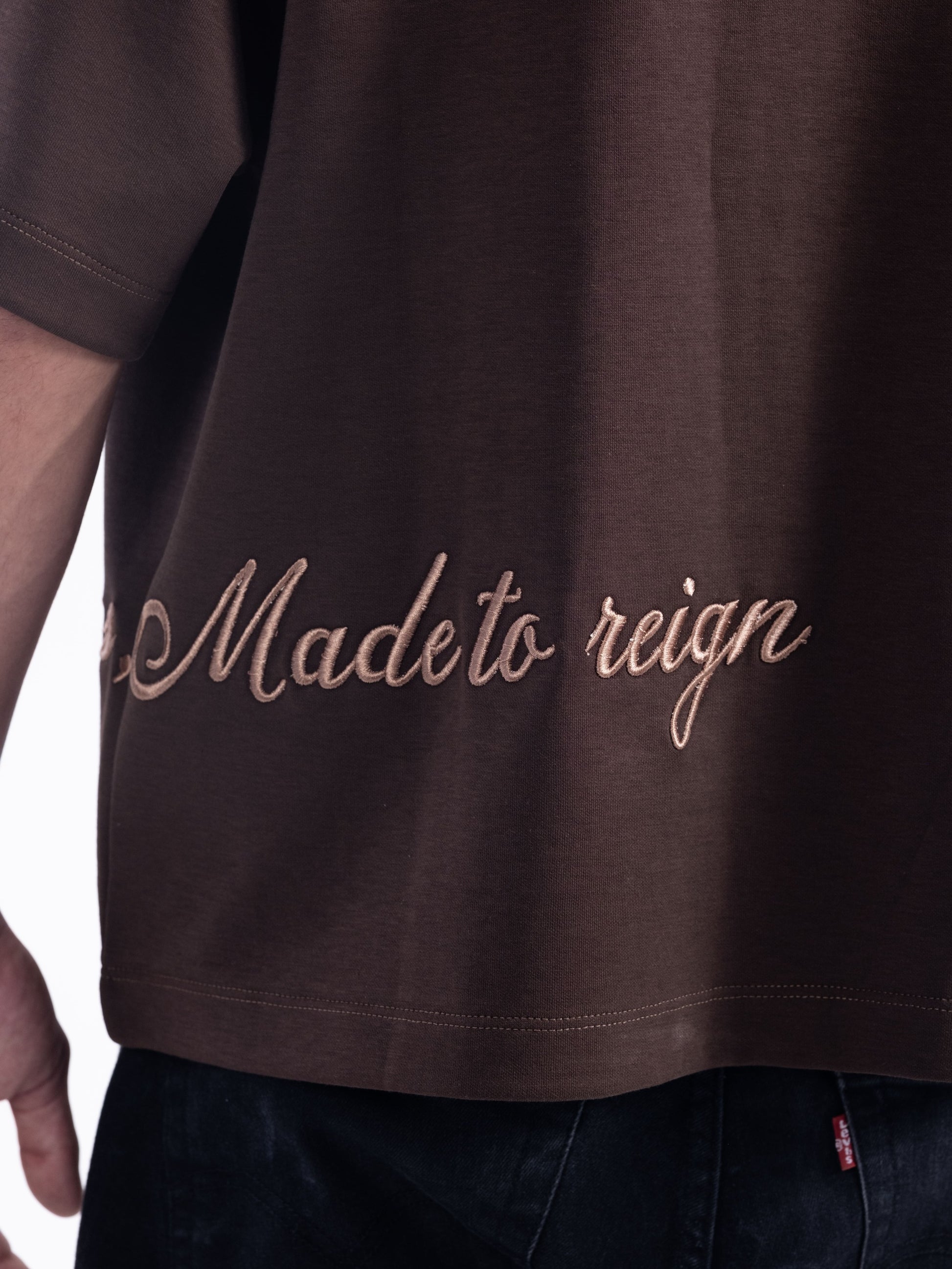 Myrrith “Heritage Script” Embroidered Tee – Unisex