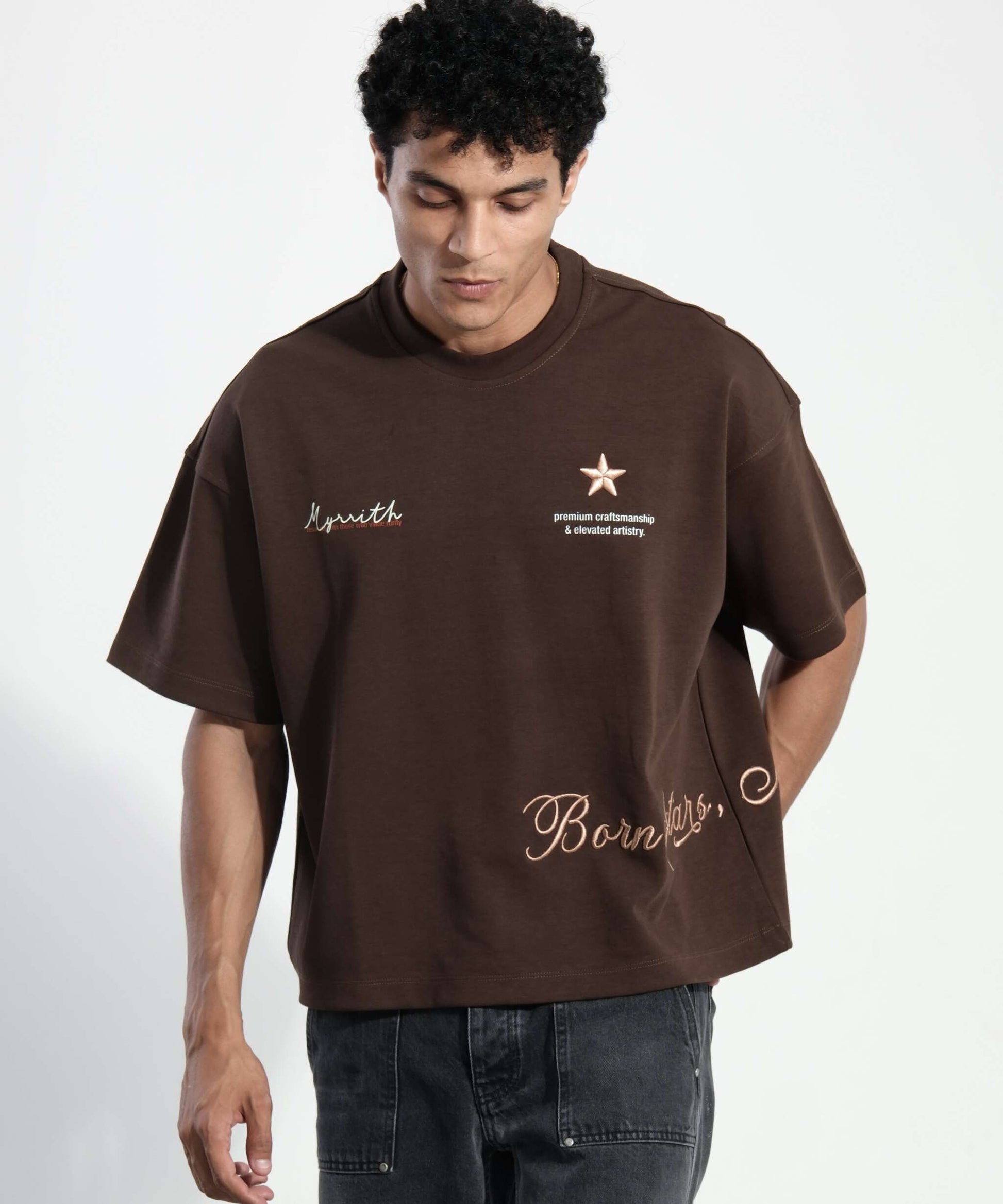 Myrrith “Heritage Script” Embroidered Tee – Unisex