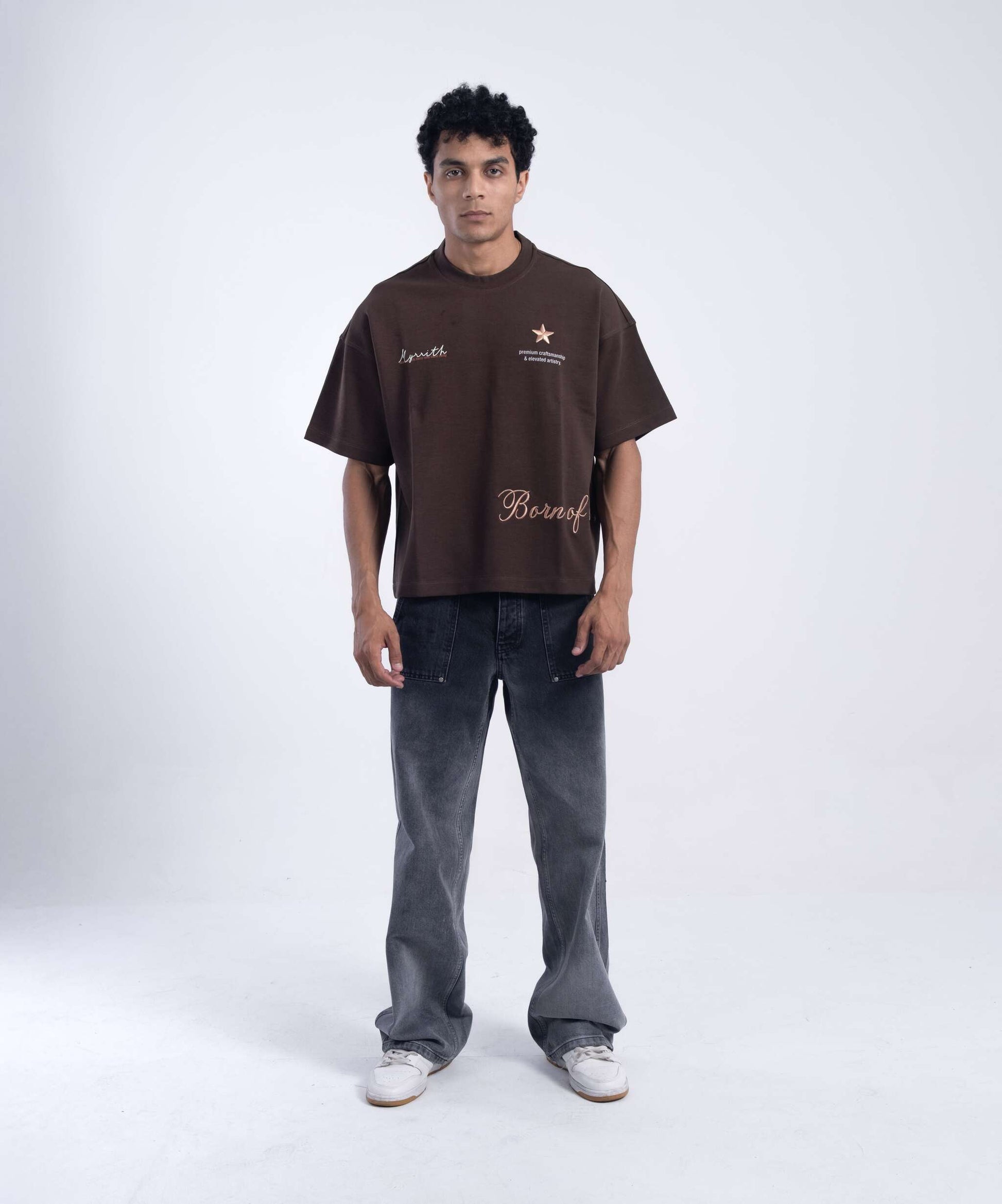 Myrrith “Heritage Script” Embroidered Tee – Unisex